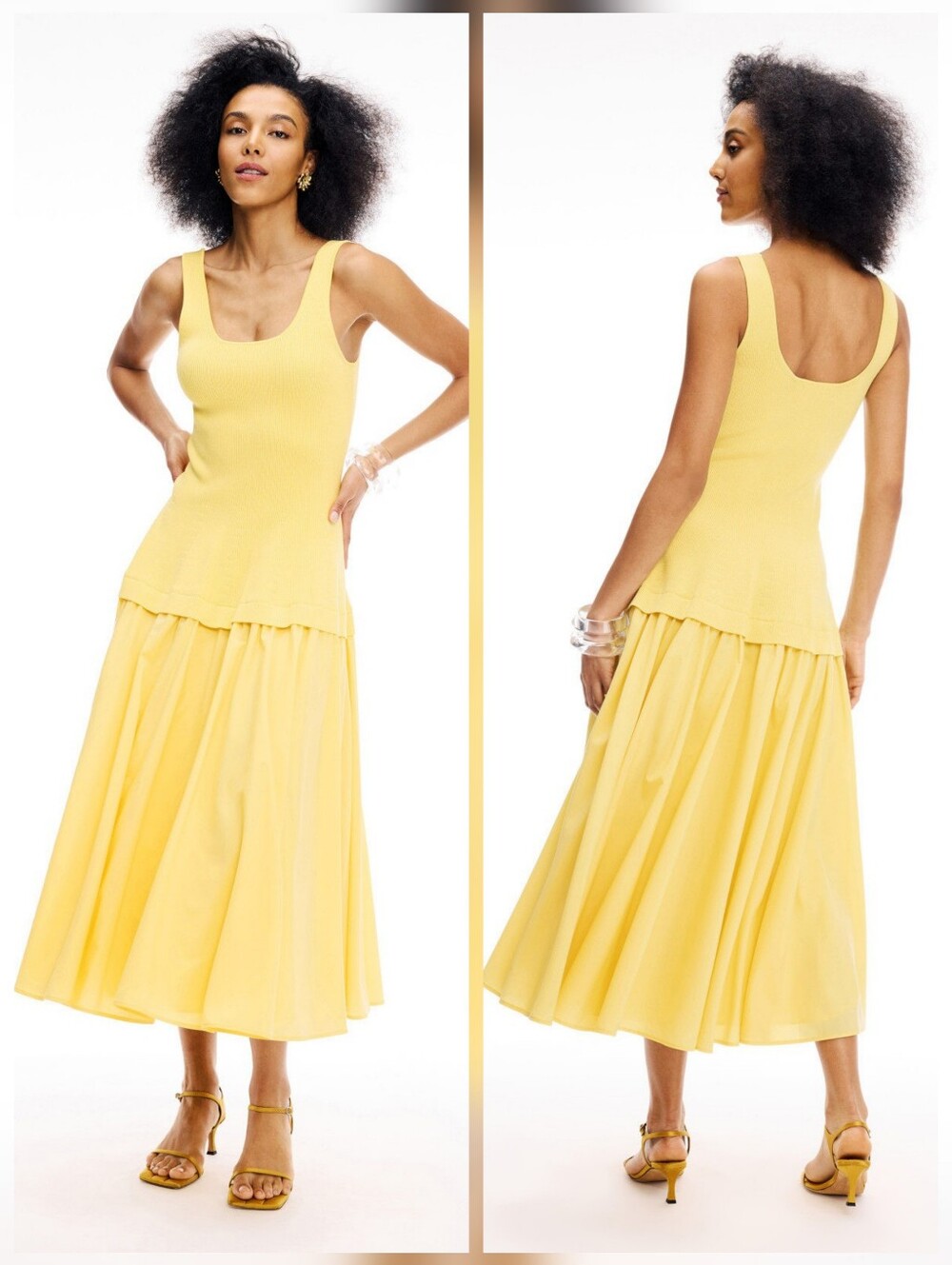 SIMKHAI Silas Knit Midi Dress Scoop Neck Sleeveless Size XS